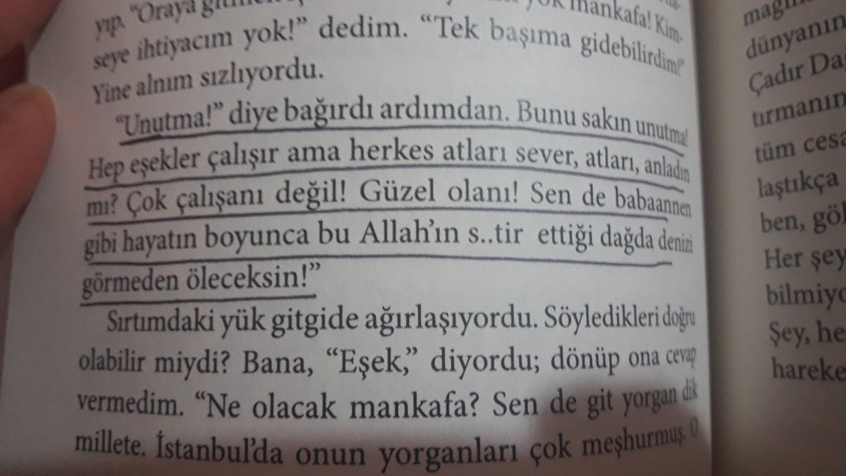 httnefer's tweet photo. Unutma diye bağırdı ardımdan.Bunu sakın unutma!!Hep eşekler çalışır.Ama herkes atları sever.!!#ormandan kaçan ağaç#okunası kitaplar https://t.co/urO3Mq4p0y