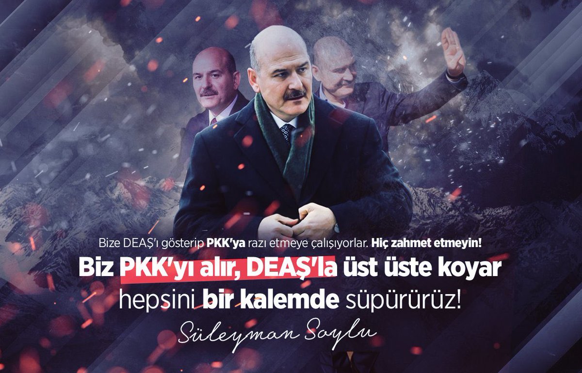 Pkk Medyası:Katil istifa etti
Dhkpc:Devrimcilerin katili istifa etti.
Hdp:Kurtulduk
Fetö:İstifaların Arkası gelecek
Teroristlerin bayram ettiği Kandil'de zafer cığlıklarının  atildığı yerde İSTIFA kabül edilemez bir karardır...
Bakanımizı göreve davet ediyoruz...
#TürkHalkı