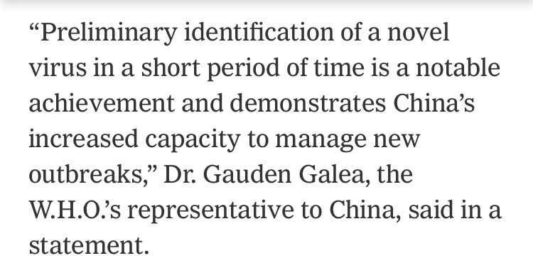  @WHO, do you still stand by the idea that their handling of the coronavirus “demonstrates China’s increased capacity to manage new outbreaks”?