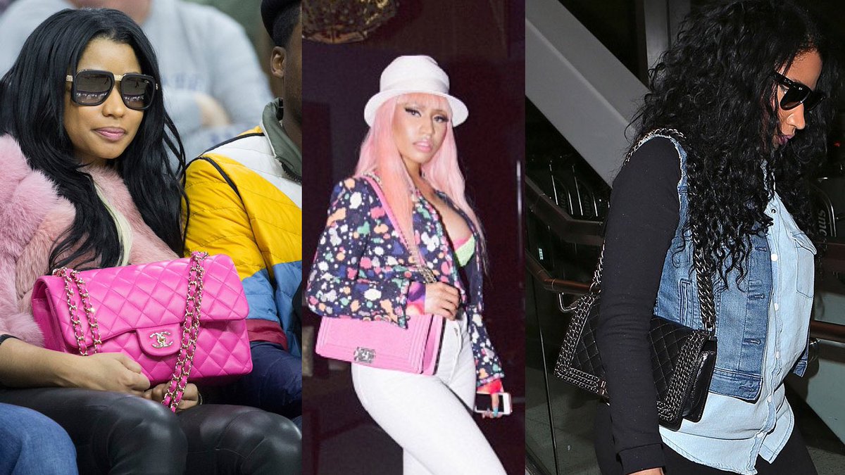 “Ayo Sinceré, get Chanel bags. Got a bitch lookin' like Chanel ads”Sinceré Armani was Nicki’s Stylist. Though Nicki doesn’t have a deal with Chanel, the amount of Chanel bags she’s photographed with gives off the impression that she’s advertising for the French design house.