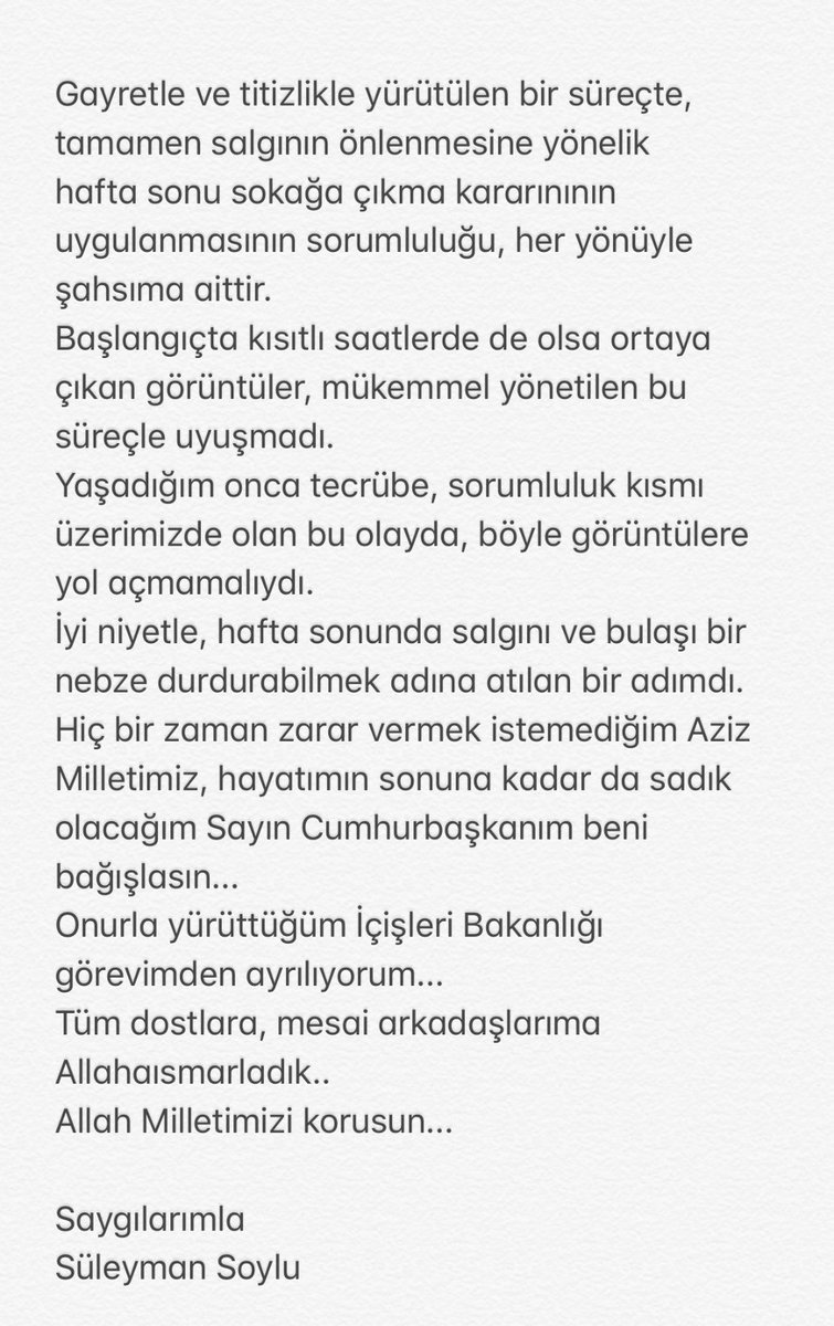 Bu istifayı kabul etmiyoruz #SueleymanSoyluYalnızDeğil #SueleymanSoylu #SueleymanSoylu #SueleymanSoyluYanlızDeğildir