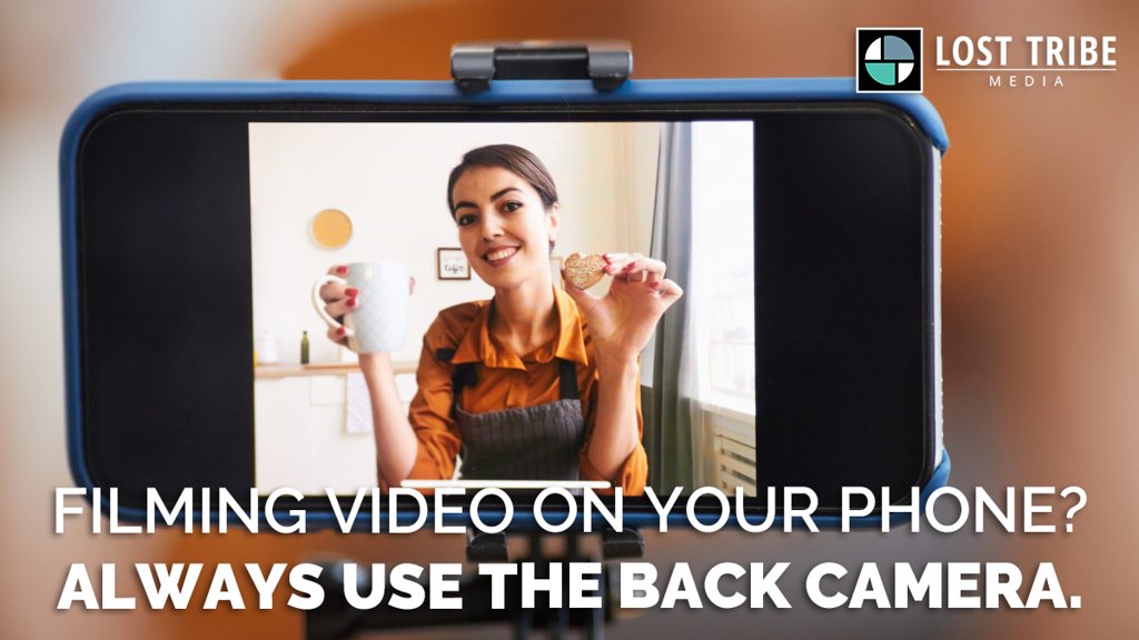 LostTribeMedia's tweet photo. #smartphone cameras on par with some professional cameras nowadays - specifically the back 📸. When filming, stick to the back camera for the best #quality! #phonevideo https://t.co/2pPrRpLtV1
