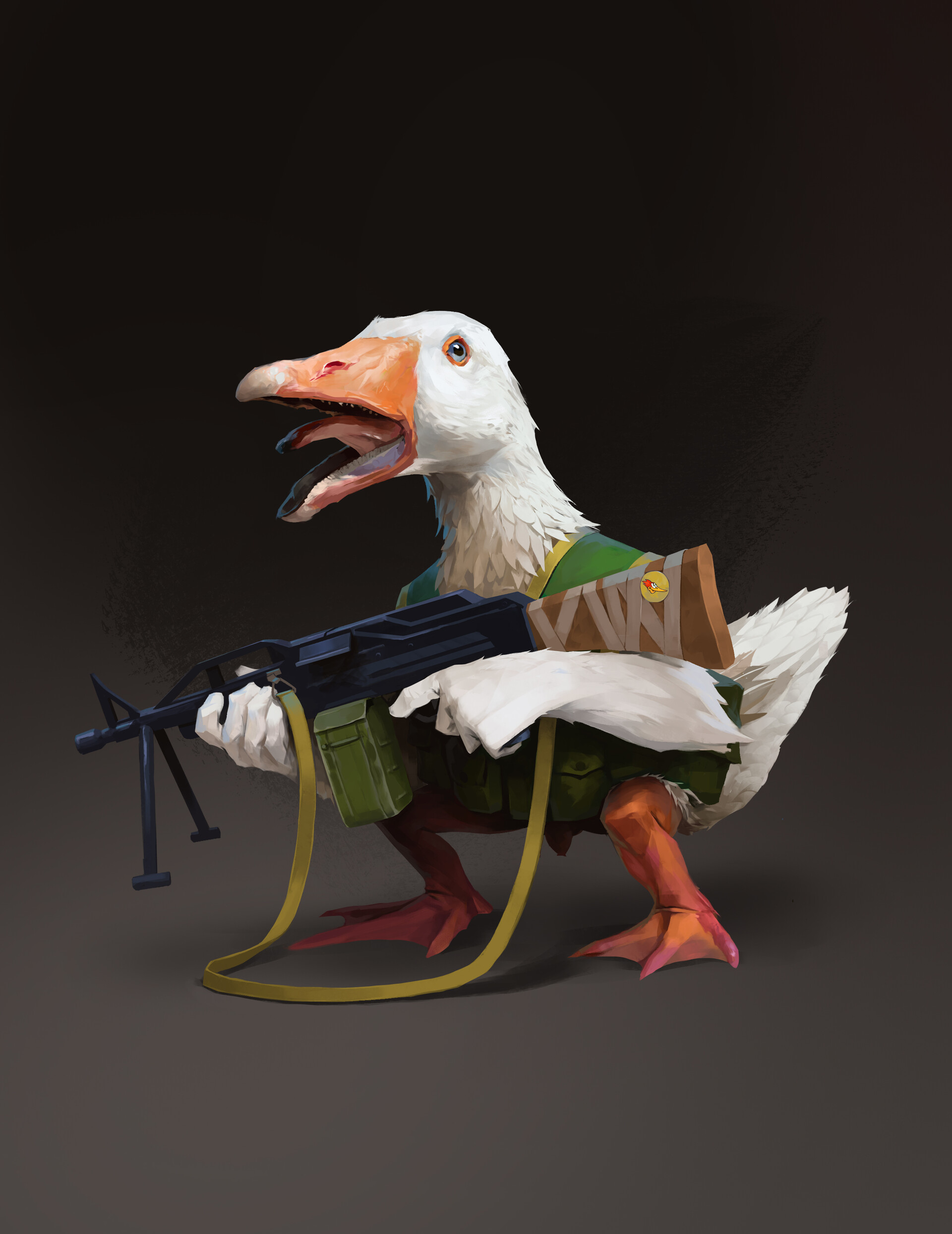 Goose with Gun