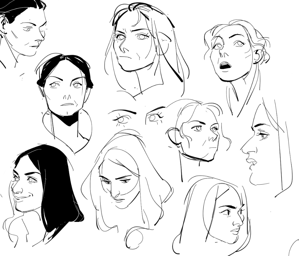 working on this yennaia project again!!! got to...remember how their faces work