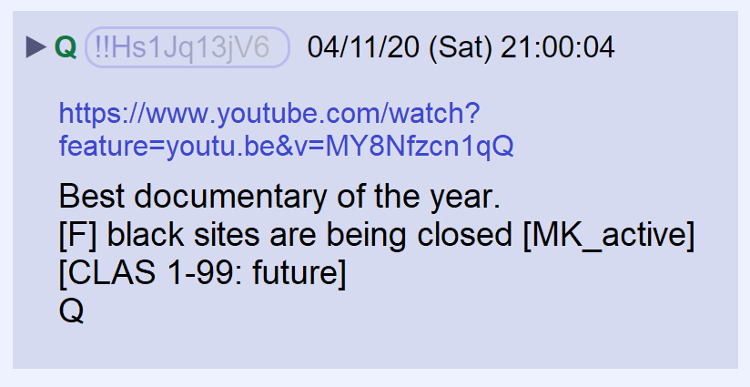 26) [F]oreign black ops sites used for human trafficking have been closed.There is no proof that MK-Ultra programs have ceased, and there is abundant evidence of their continued use.Details of those operations are classified but (some) will be revealed at a future time.