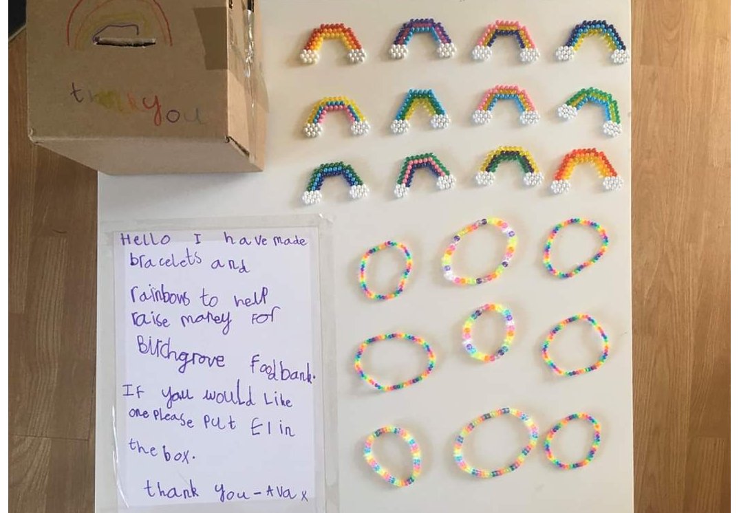 Bcf1911's tweet photo. This is Ava 6yrs old and her brother Josh 4 yrs old. They have raised a staggering £178.41 by selling NHS rainbow and donated all the money to @Bcf1911 a true act of kindness #birchgrovecommunityfoodbank https://t.co/BHVUicNewR