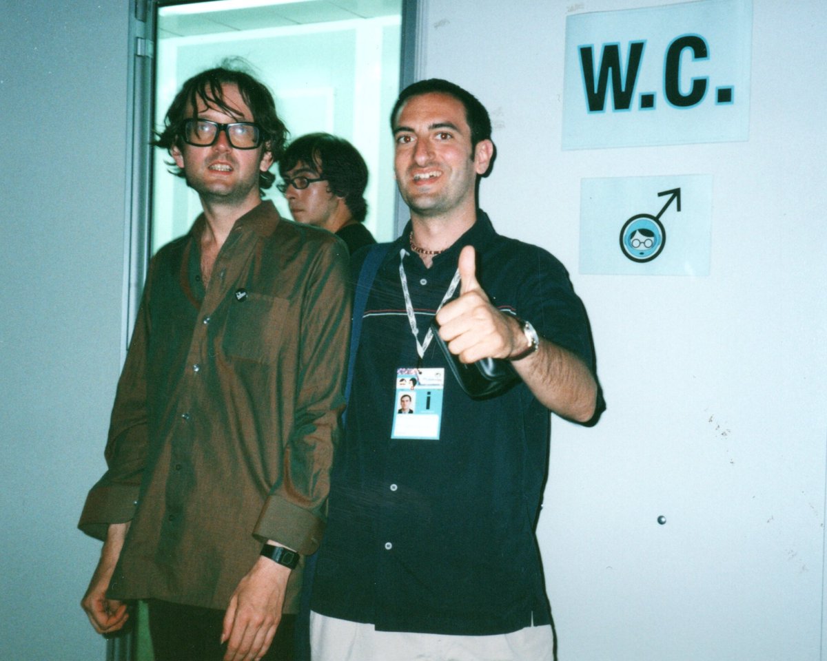Me &amp; Jarvis at <a href="/fiberfib/">FIB Benicàssim Festival</a> Benicassim Festival 2001
#timstwitterlisteningparty 
<a href="/PulpDay/">Pulp Day</a> <a href="/pulp2011/">Pulp</a> <a href="/Tim_Burgess/">Tim Burgess</a> <a href="/therealnickbank/">Nick Banks</a>