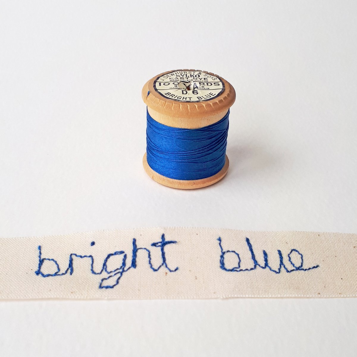 Hippystitch's tweet photo. So, #todayscolour is #brightblue.  I love it when the sky's this colour!
#stitching #colour #embroidery #machineembroidery #sylko #30daysofcolour https://t.co/1l40ilOv1d
