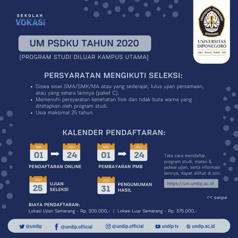 2021 undip daftar mandiri Pendaftaran UM