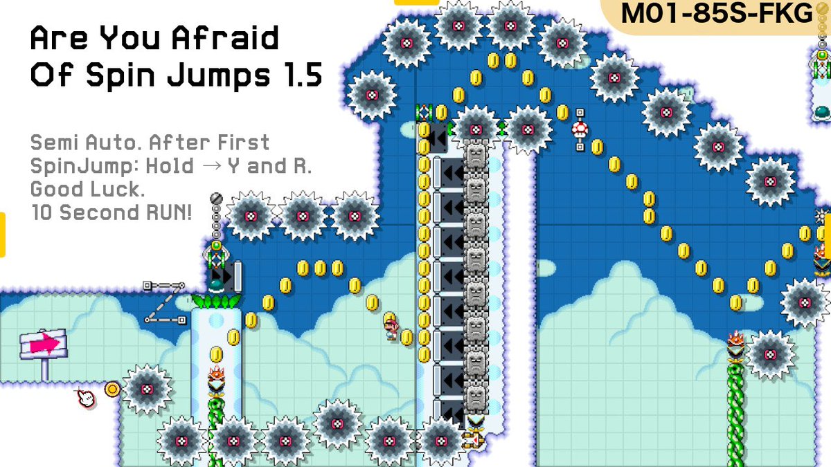 schukijuki's tweet photo. My newest level. #SuperMarioMaker2 #NintendoSwitch #SuperMario #gaming #MarioMaker2 #Nintendo #Weekend #QuarantineLife https://t.co/Nt25Zn5iX2