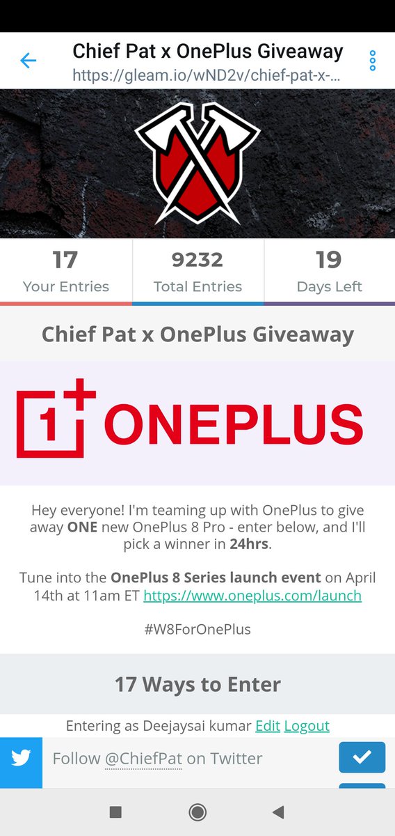 Deejaysaikumar's tweet image. Done FINGERS CROSSED🤞 #W8ForOnePlus @oneplus @OnePlus_USA