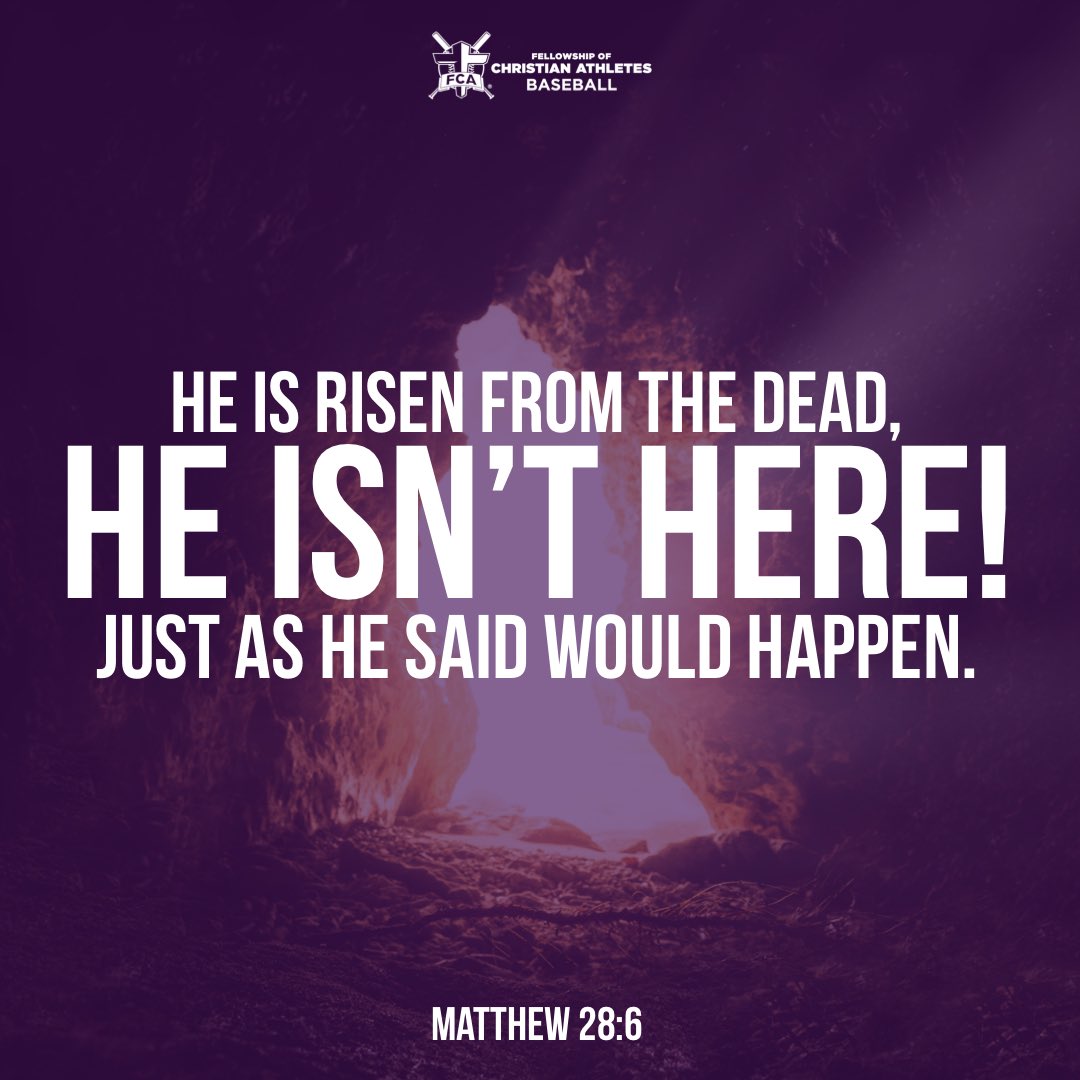 As with all His promises, Jesus did just as He said!  He is alive!  And with His resurrection, He delivered our redemption and our new life—alive with His Hope, Joy, &amp; Restoration! #ResurrectionSunday #JesusIsAlive #Easter #novafcabaseball