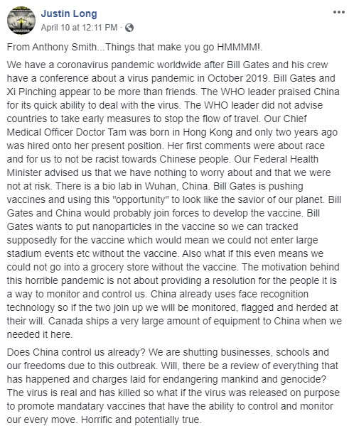 10/ Vaccines are off the table. The far-right claims they are either just bad for you, or carriers of microchip ID tags, or it will infect people with the virus. #COVID19 LINK:  https://bit.ly/2V2RPqr 