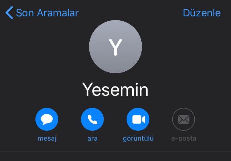 Beni telefonuna şu şekilde kaydetmesinden anlamalıydım da. Nys.....