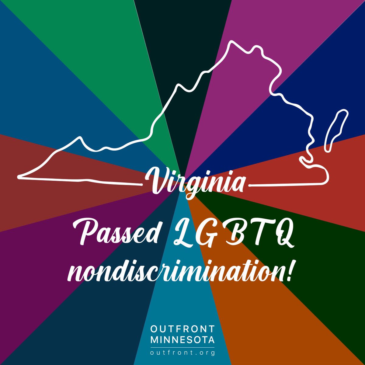 outfrontmn's tweet image. Yesterday @GovernorVA signed the #VAValuesAct which means Virginia just became the first state in the south to protect LGBTQ people from discrimination! We are so proud of the badass organizers and newly electeds that made this possible. Shoutout to @EqualityVA for their work!