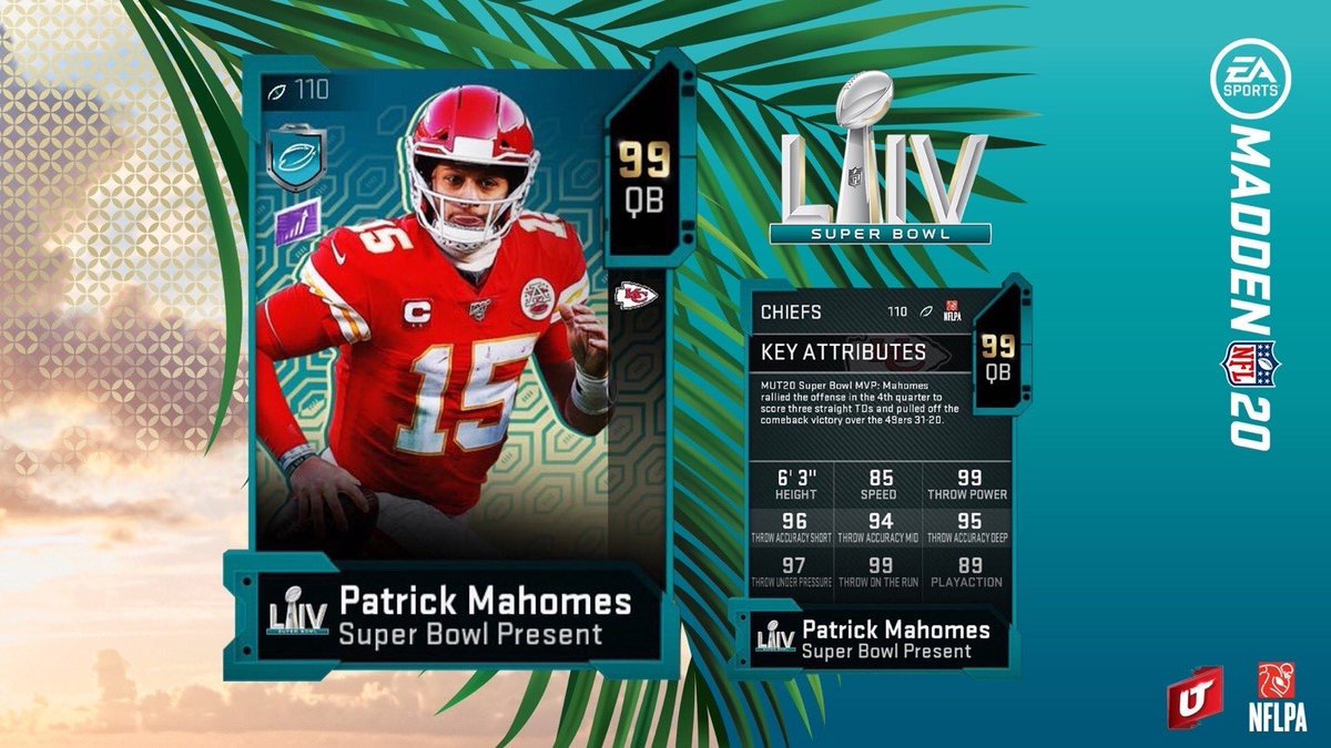 Cng_tcg's tweet photo. GIVEAWAY TIME! I’m giving away 99 OVR Patrick Mahomes! #Xbox only
To enter the giveaway you must 1st follow me and @MUTcentric 
2. You must be subbed to my YouTube channel ShockerGaming(link in bio)
3. Retweet this tweet and tag a friend!
#giveaway #Madden #Madden20 #Mut20 #Mut https://t.co/AnQg2QUi73