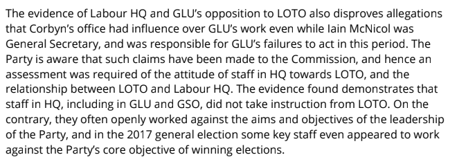 Okay so the first bomb drop in this report is that of course labour has a very real antisemitism problem. But that some of the staff responsible for handling antisemitism complaints/procedures deliberately dragged their heels so as to make Corbyn's leadership look bad...