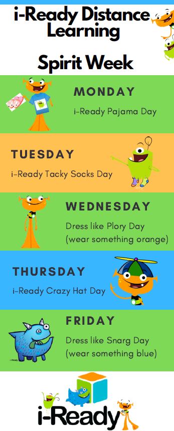CurriculumAssoc's tweet photo. Check out this idea from @jsardinas28! Feel free to spread a little joy with #iReady Spirit Week! 💙🧡💚 https://t.co/41W5KpL4ls