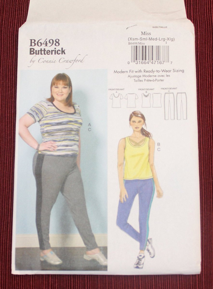 quilts_more's tweet photo. Work Out Sewing Pattern, Exercise Top, Pants, Semi-Fitted, Butterick 6498, Connie Crawford, Extra Small, Small, Medium, Large, Extra Large https://t.co/tnoY1YNvGv #ImagineQuiltsAndMore #Etsy #FittedPants https://t.co/6uMOsnW0sJ