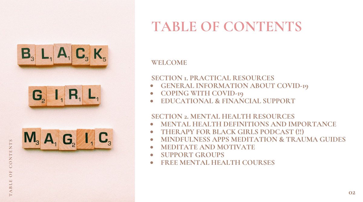 hebrokeimup4's tweet photo. If you're looking for a guidebook to help ease your stress amidst this pandemic, check out @ohmprinceton's guidebook! We've included everything from remote internship opportunities to personalized self-care tips. Each page was created with love by Black women, for Black women 💕 https://t.co/i7BgsT7TbM