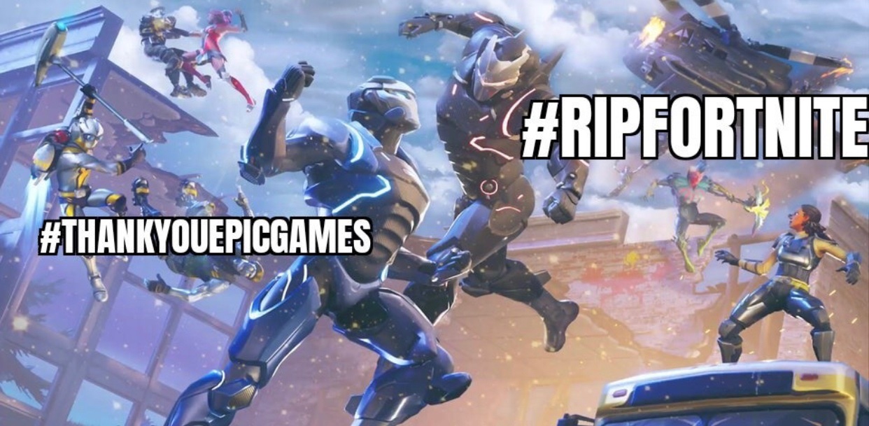 fortnite players protest #ripfortnite