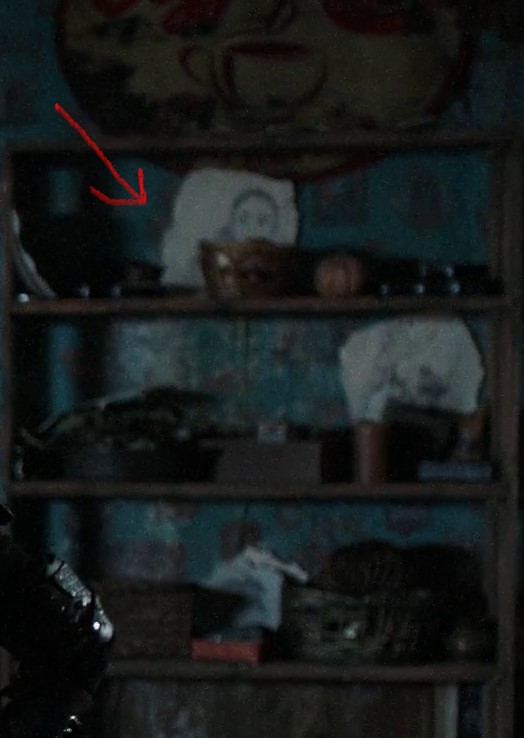 A Raven portrait, which is probably not about any particular scene (some images just represent certain characters), but it most closely matches this love-triangle moment from 1x08.The same portrait was seen as one of Clarke's drawings in season 5.
