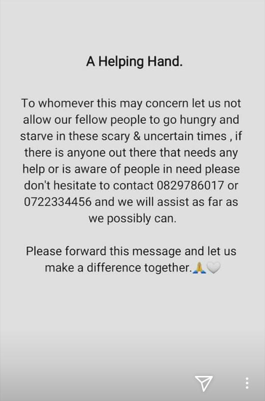 Let's help one and other in these uncertain times.🙏 #spreadthemessage