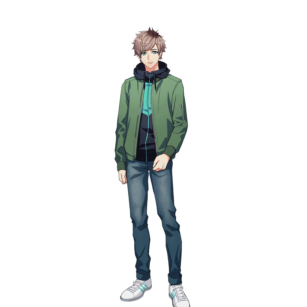 11. Tsuzuru -Hoodies are a stressed college student essential-I like how the aqua color on his shoes and hoodie match his eyes, I’m a sucker for color coordination