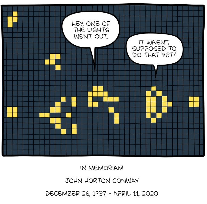 vardi's tweet image. RIP, John H. Conway :-(