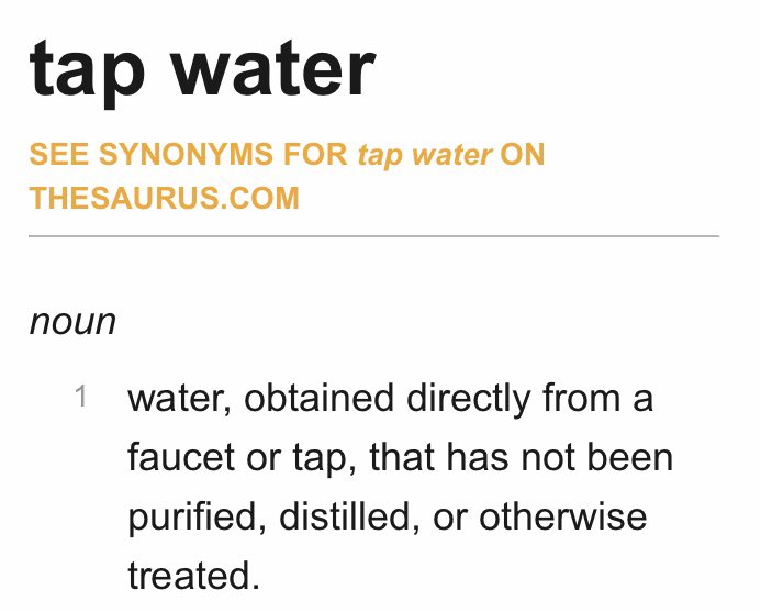 Andrew Whelton On Twitter Definition Of Tap Water