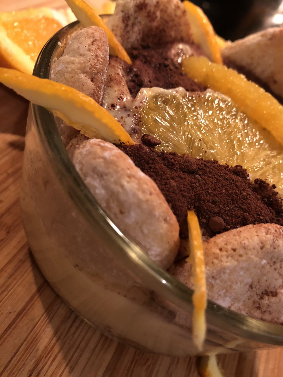 Tiramisu means “cheer me up” So, I made an Orange Tiramisu