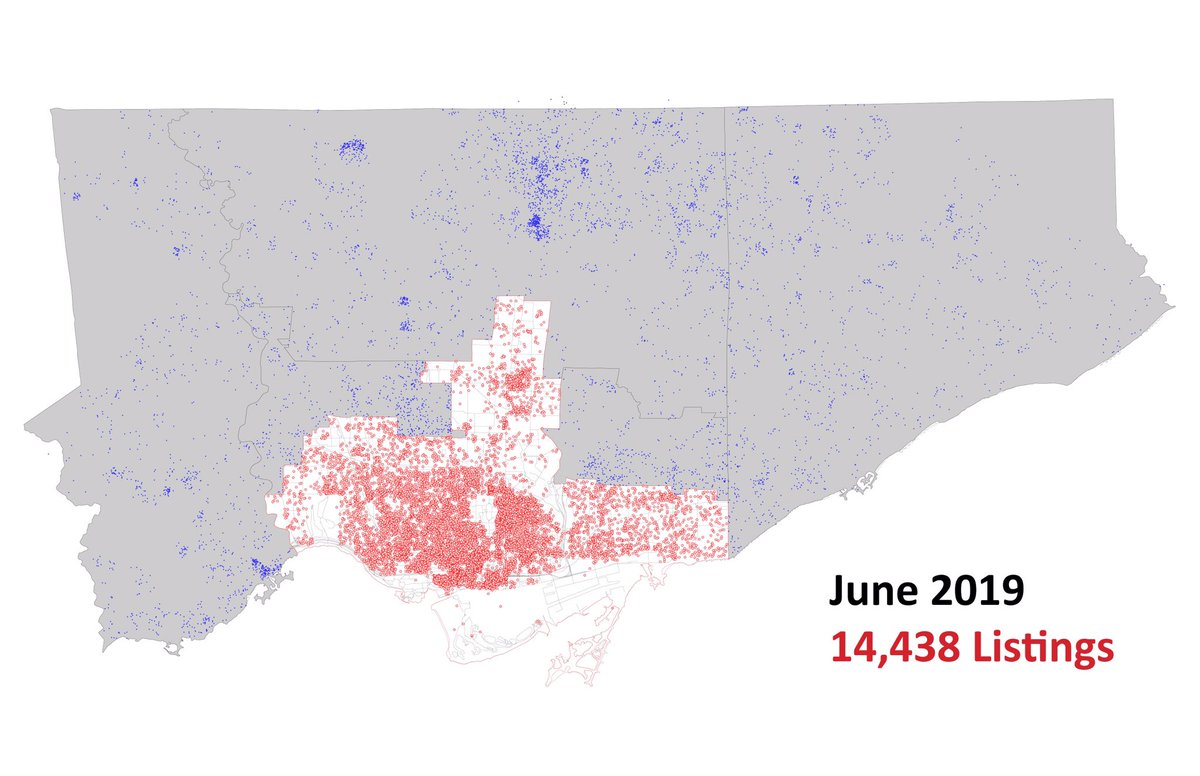 8. June 2019: 14,438 listings within the boundaries of the old City of Toronto.