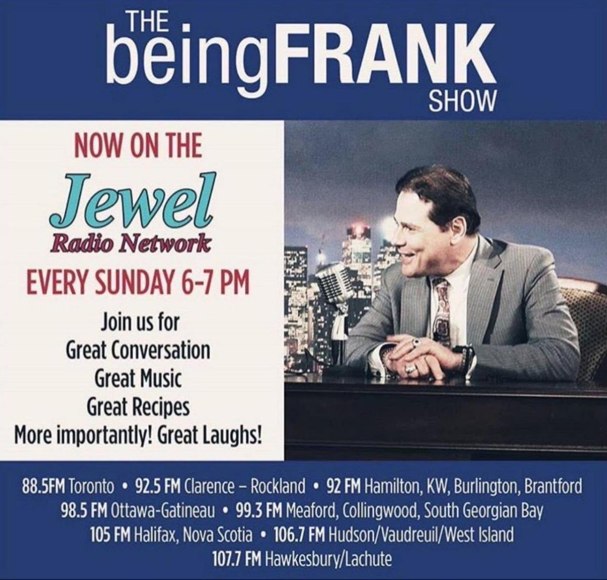 NextSportStar's tweet photo. Just 45 minutes away from @FrankDangelo23’s #RadioEdition of #BeingFrank!
Catch it on the #JewelRadio network at 6pm ever Sunday! https://t.co/obepNl3fhL