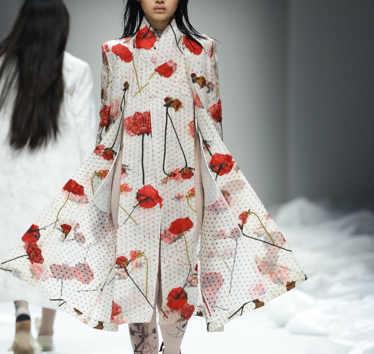 Ban Xiao Xue- winner of the Chinese section of the International Woolmark Prize- inspired by the beauty of nature- focuses on the deconstruction of silhouettes to weaken gender barriers