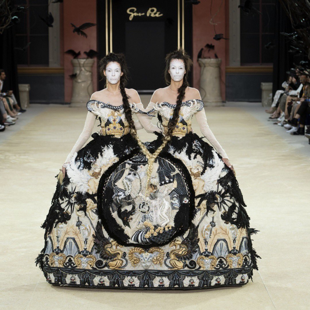 Guo Pei- china considers pei their first master couturier- deviates from all trends, aims to create heirlooms- wants to show the strength of women by creating heavy multilayered designs- first asian woman to be a guest member of the Chambre Syndicale de la Haute Couture