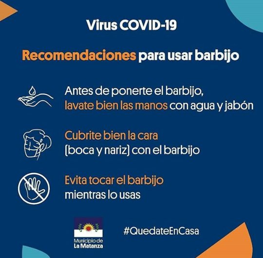 InventaoErra's tweet photo. A partir del lunes 13/04 uso obligatorio de barbijos @LaMatanzaMunic

#LaMatanza 
#AlbertoGraciasTotales 
#AxelGobernador 
#CuidarteEsCuidarnos 
#QuedateEnCasa https://t.co/RPLC5WE9uK