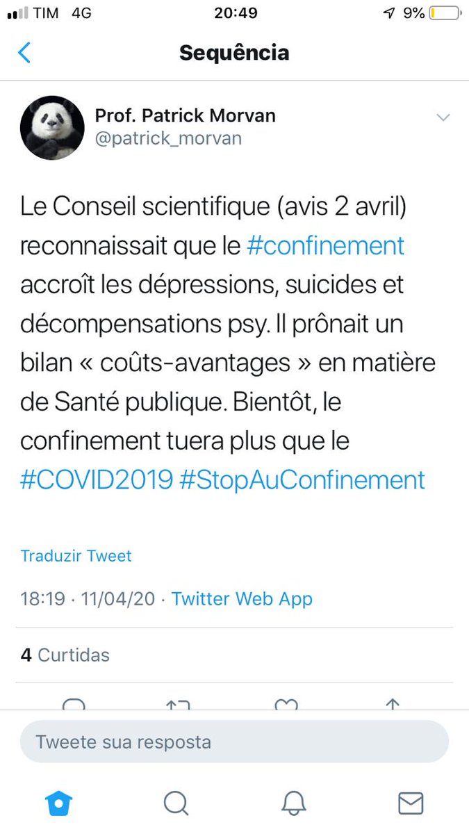 ArthurWeint's tweet photo. Professor da faculdade de direito paris 2 panthéon-assas: isolamento horizontal põe famílias pobres na miséria; 50% dos doentes deixam de ir ao hospital com AVC ou infarto (sequelas e mortes); aumento de suicídios, depressão, distúrbios psicológicos, casos de violência familiar. https://t.co/xUhCk1Djs2
