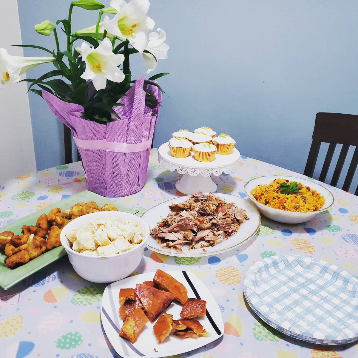 illiana09's tweet photo. Happy Easter , trying to keep our family traditions going during this pandemic. #CoronavirusNewYork https://t.co/aAbcV3D2cd