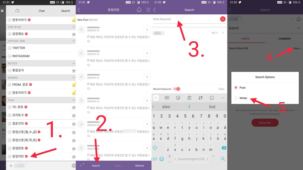If you want to see if your letter is returned (on some cases the fancafe don& #39;t give you a notification, or you can& #39;t find your post anymore), here& #39;s a way to look it up. It& #39;s the very last board. You don& #39;t want anything to show when you search yourself