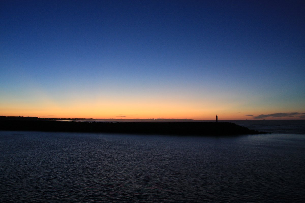 Last of the light at the mouth of the Buller River, Westport.