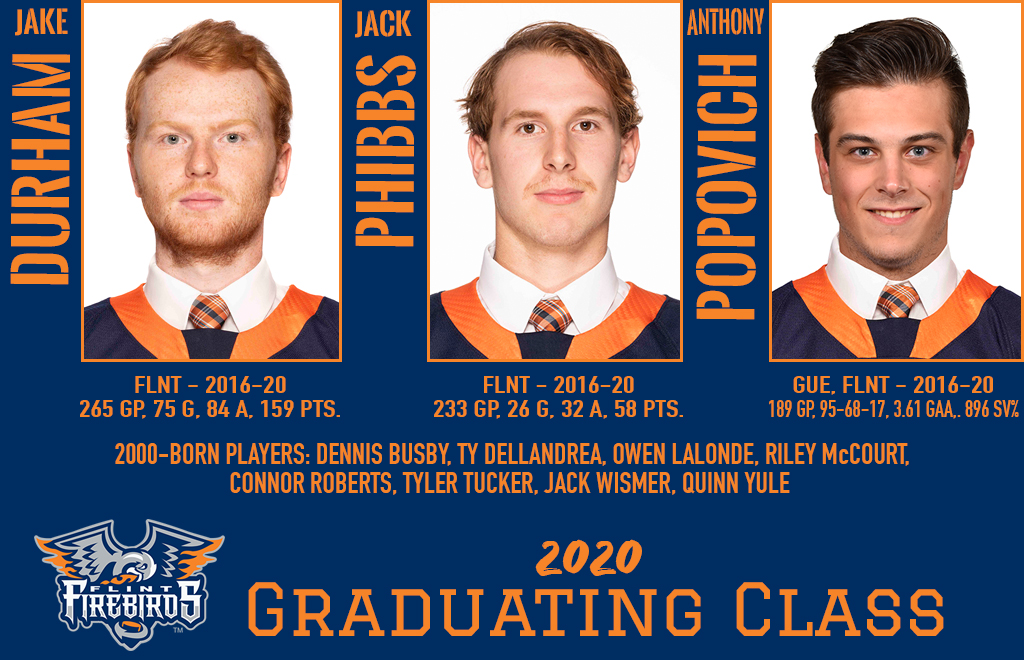 All the best to graduating <a href="/FlintFirebirds/">Flint Firebirds</a> OA's <a href="/jakedurham_12/">Jake Durham</a>, @phibbsy7 and <a href="/anthonypop30/">Anthony Popovich</a> in future professional and academic endeavours following a collective 687 career #OHL matchups: bit.ly/2yMcXZg
