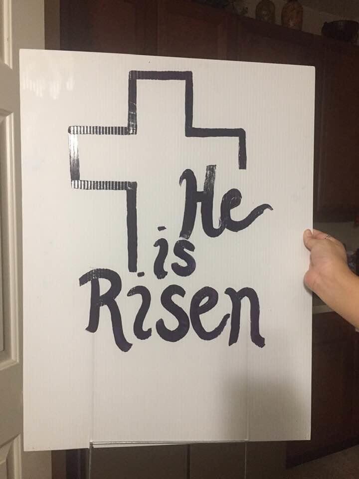 GarzaBHoover's tweet photo. He is Risen!!! Painted by my daughter https://t.co/BrD6Hxtzj4