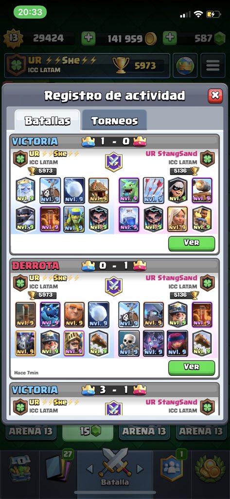 Salgo campeón de liga individual <a href="/ICC_ClashR/">ICC AMÉRICA CLUBES ❤️</a> , ganando en semifinales por un 3-1 a <a href="/StangSand/">Stang</a> y en una final muy reñida por un 3-2 a <a href="/WallaceCR_/">Wallace</a>  

No hubiera logrado esto sin la ayuda de <a href="/Sr_Guacho/">Guacho</a> un grande!!  

He regresado🔥