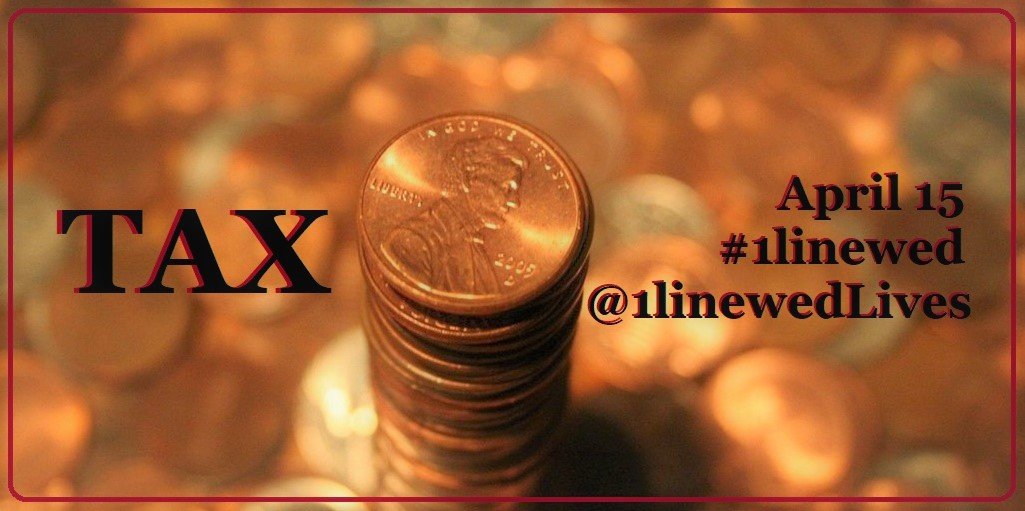 1linewedLives (@1linewedlives) on Twitter photo April 15 theme for #1linewed:
TAX
So, taxing the system. Taxing my patience. Thumb tax. Taxi!
Usual rules apply. Share 1 line from your WIP. Theme optional. Please, no buy links.
CU on #1linewed!
#1linewedprompt
#1linewedtheme
<a href="/1linewedLives/">1linewedLives</a> April 15 theme for #1linewed:
TAX
So, taxing the system. Taxing my patience. Thumb tax. Taxi!
Usual rules apply. Share 1 line from your WIP. Theme optional. Please, no buy links.
CU on #1linewed!
#1linewedprompt
#1linewedtheme
<a href="/1linewedLives/">1linewedLives</a>