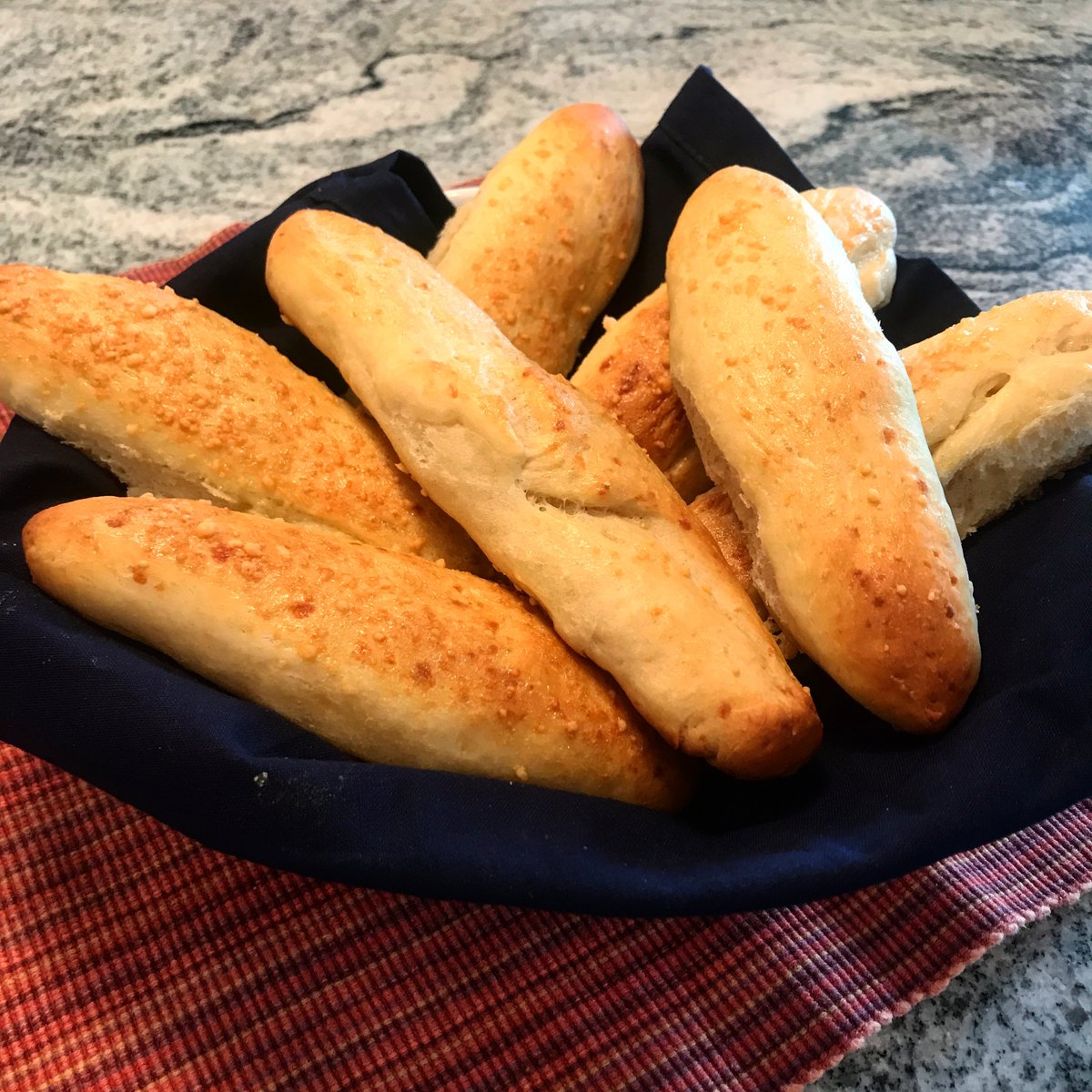 Bread #34: Parmesan Breadsticks. These were pretty tasty! They were...parmesan breadsticks lol. They delivered on that premise. Not a point of nostalgia or emotional attachment for me, but if they are for you, worth a bake! I was very lazy and haphazard in my shaping lol