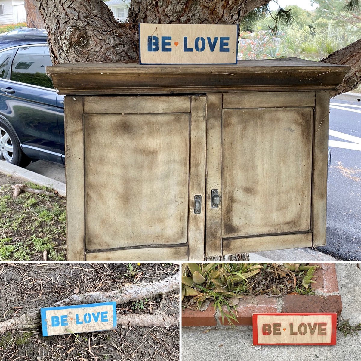 On my daily walk, these signs just popped up! #mydayinla @LATimescitybeat - really brightened my day. #belove