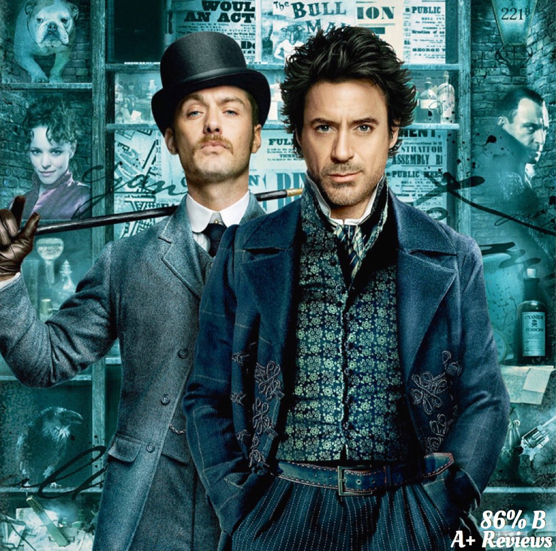 AReviews3's tweet photo. Daily Quarantine Recommendation: “Sherlock Holmes”  Robert Downey JR and Jude Law shine inmodern adaptation of classic literary characters. #sherlockholmes #robertdowneyjr #judelaw #guyritchie #action #comedy #literature  #hanszimmer #netflix #quarantine #greatfilms01 https://t.co/YBN579vrHS