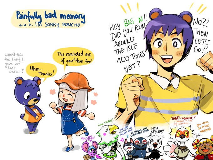 poncho is my favourite villager!!!!

also pls don't expect any art from me, i still have to shake some trees 