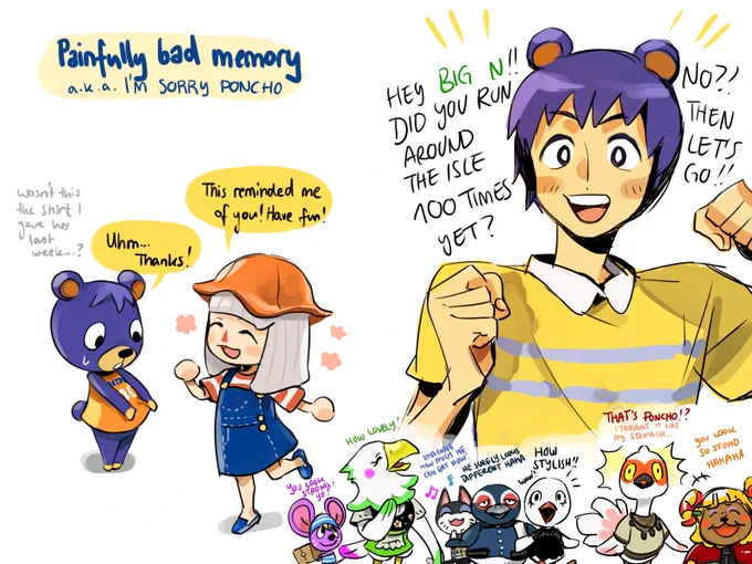poncho is my favourite villager!!!!

also pls don't expect any art from me, i still have to shake some trees 