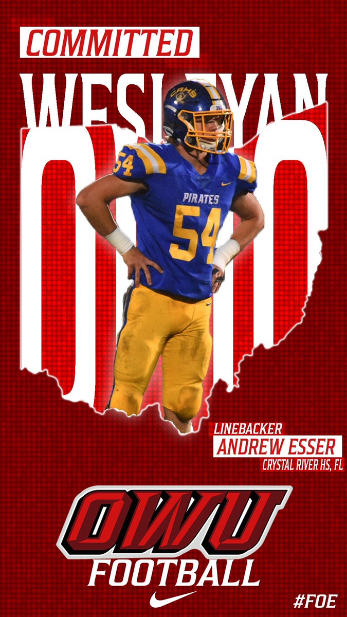 AndrewEsser54's tweet photo. I am pleased to announce that I will be attending Ohio Wesleyan University and competing as a part of the Battling Bishops! Thank you @CoachTomWatts @OWUCoachDelaney @coachaichele @LohreyCliff for your continued support! https://t.co/hv9VG8eOH1